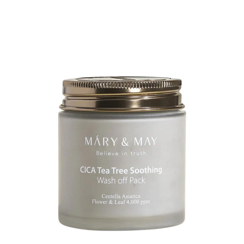 Best Korean Skincare WASH-OFF MASK Cica Tea Tree Soothing Wash Off Mask Pack MARY&MAY