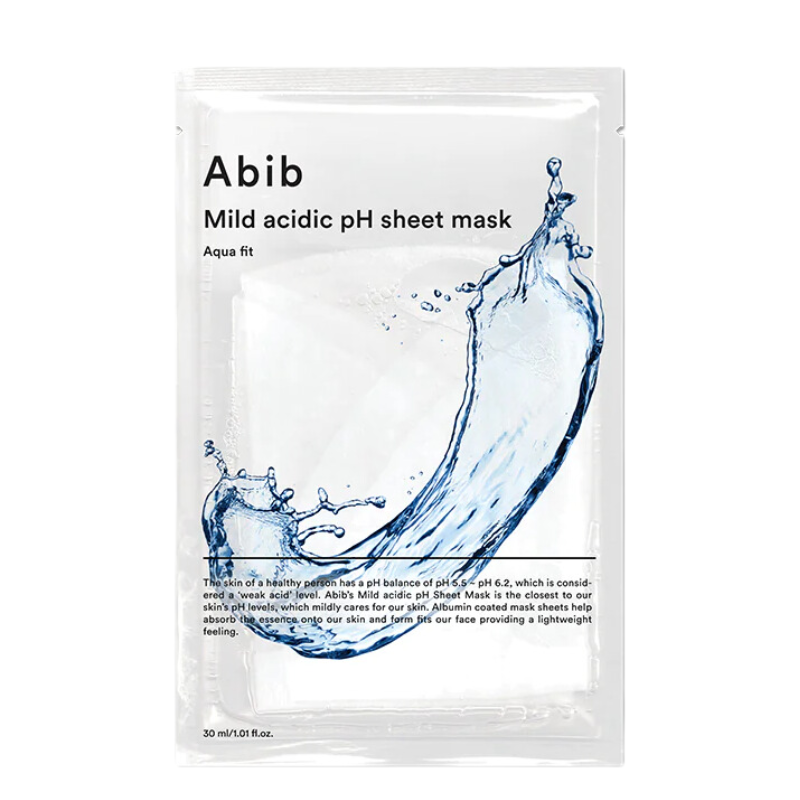 Best Korean Skincare SHEET MASK Mild Acidic pH Sheet Mask Aqua Fit (10 masks) Abib