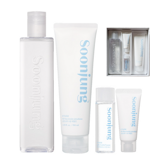 Best Korean Skincare SET Soonjung Toner + Emulsion Duo Set ETUDE