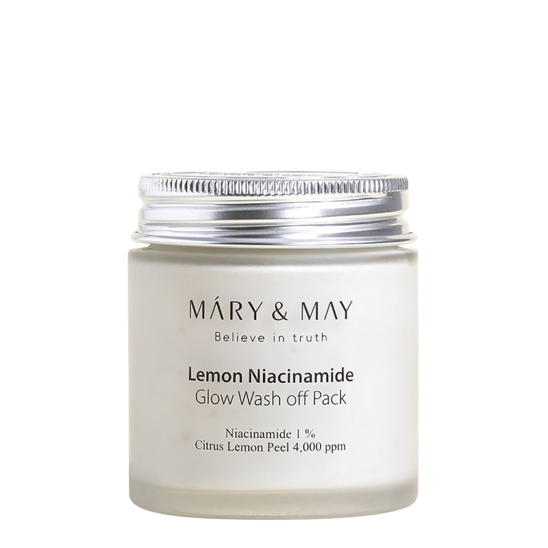 Best Korean Skincare WASH-OFF MASK Lemon Niacinamide Glow Wash Off Mask Pack MARY&MAY