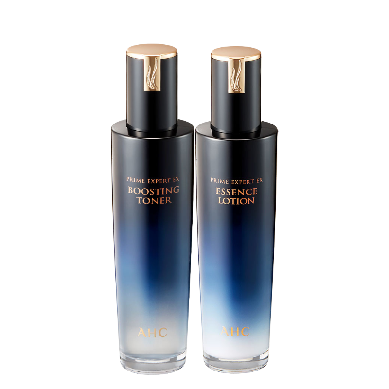 Best Korean Skincare SET Prime Expert Ex Boosting Toner + Essence Lotion Set AHC
