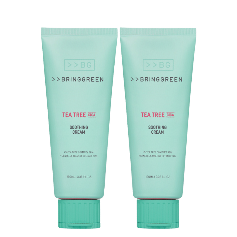 Best Korean Skincare CREAM Tea Tree Soothing CICA Cream Value Set BRING GREEN
