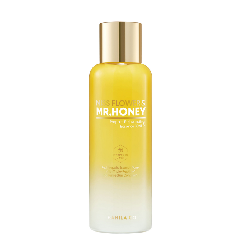 Best Korean Skincare TONER Miss Flower & Mr.Honey Propolis Rejuvenating Essence Toner BANILA CO