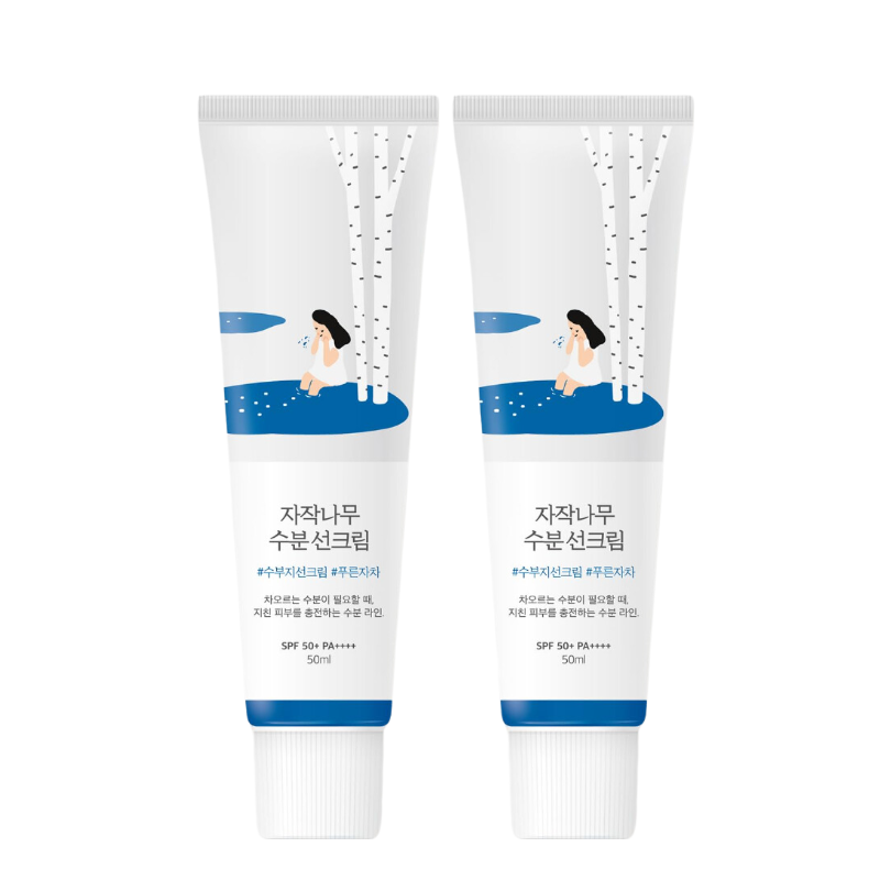 Best Korean Skincare SUN CREAM Birch Moisturizing Sunscreen SPF 50+ PA++++ ROUND LAB