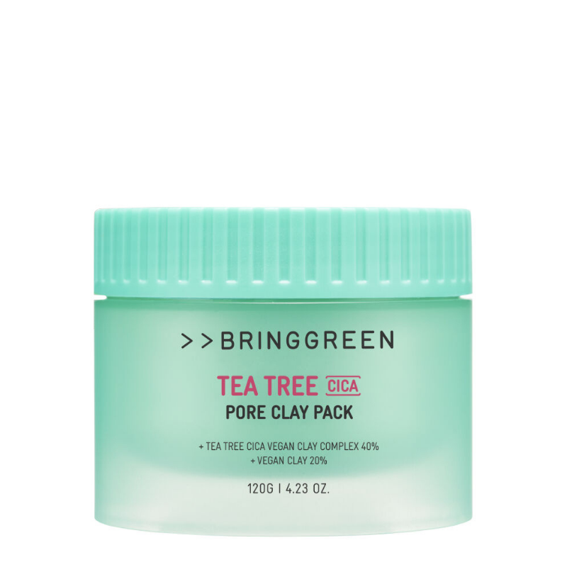 Best Korean Skincare WASH-OFF MASK Tea Tree Cica Pore Clay Pack BRING GREEN