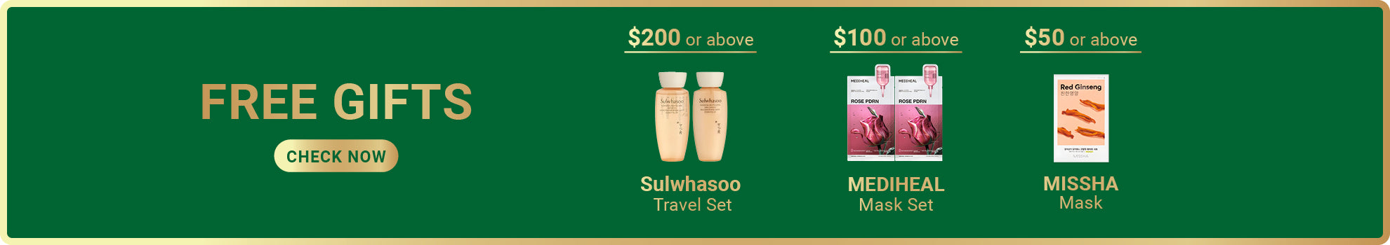 Free gifts with purchase