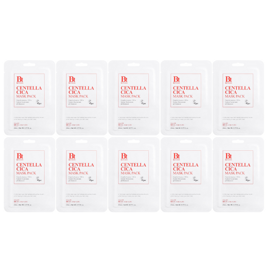 Best Korean Skincare SHEET MASK Centella Cica Mask Pack Set (10 masks) Benton