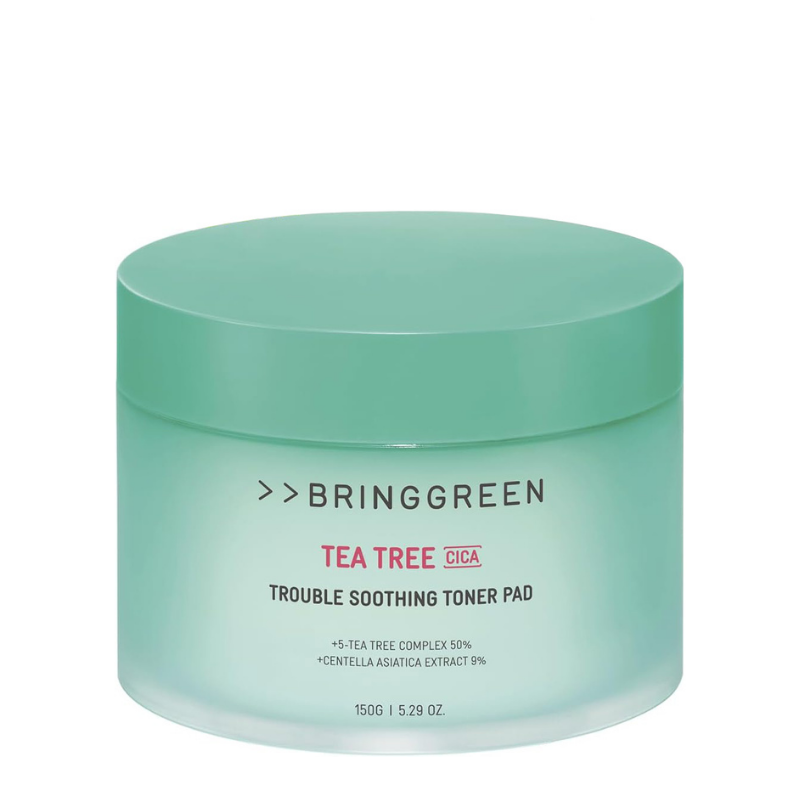 Best Korean Skincare TONER PAD Tea Tree Cica Trouble Soothing Toner Pad (90 pads) BRING GREEN