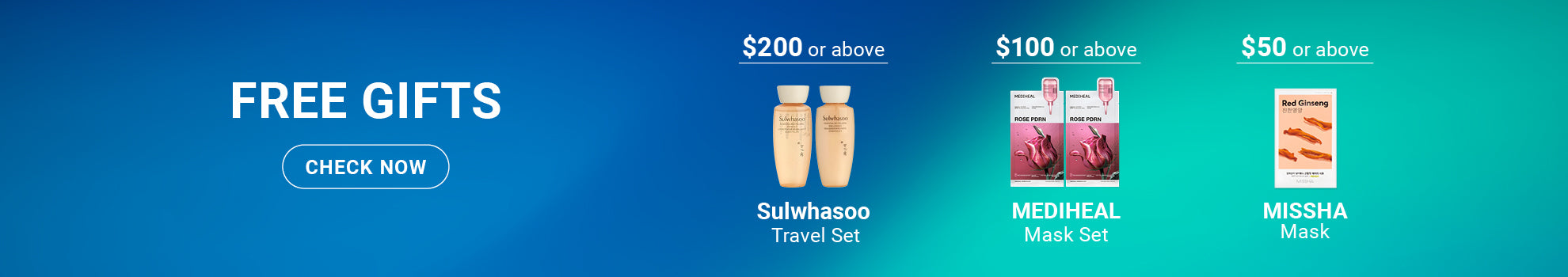 Free gifts with purchase