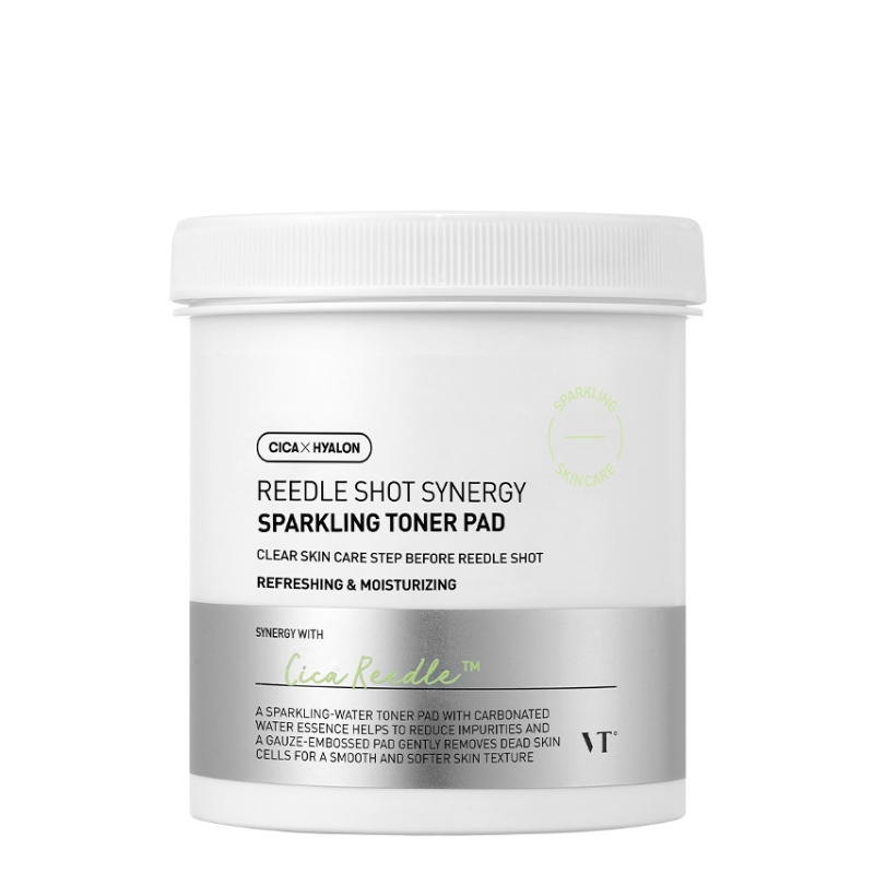 Best Korean Skincare TONER PAD Reedle Shot Synergy Sparkling Toner Pad (80 pads) VT COSMETICS