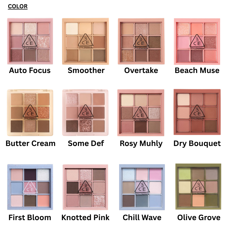 3CE Multi Eye Color Palette (12 shades)