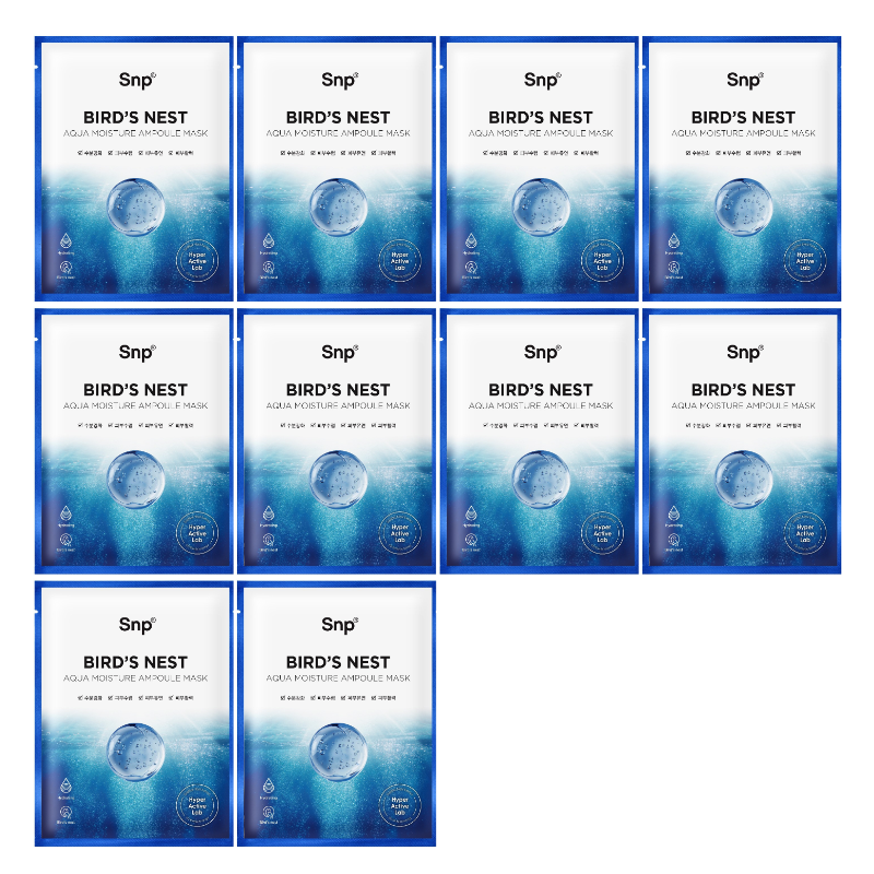 Bird's Nest Aqua Ampoule Mask Set (10 masks)