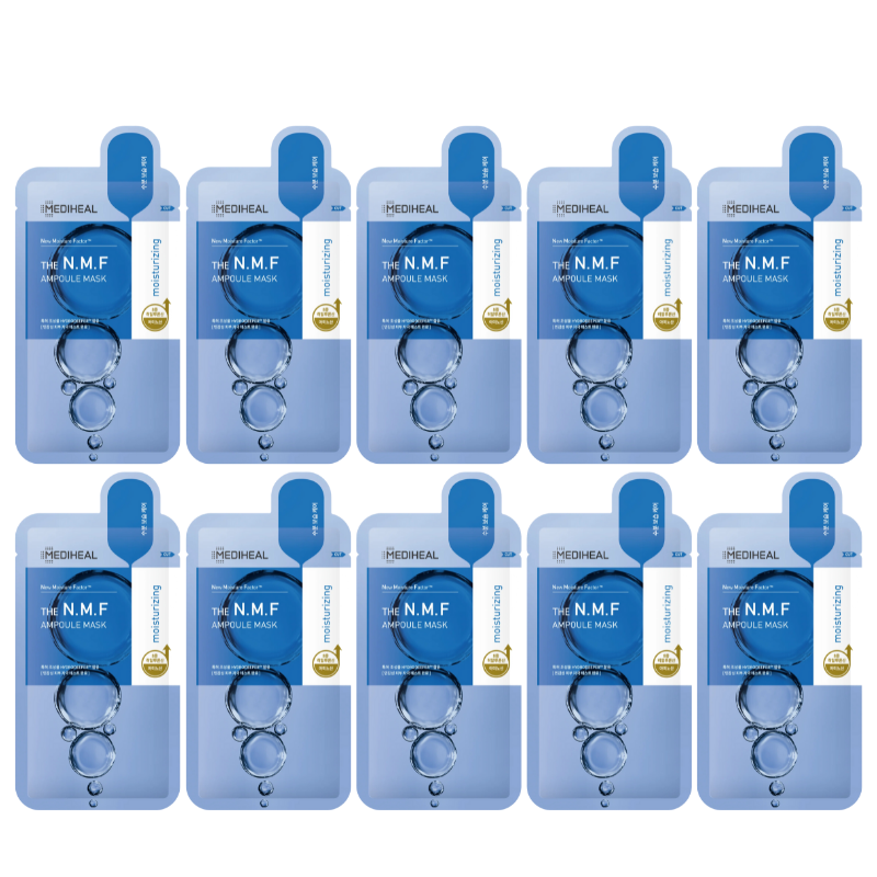 Best Korean Skincare SHEET MASK The N.M.F Ampoule Mask Set (10 masks) MEDIHEAL