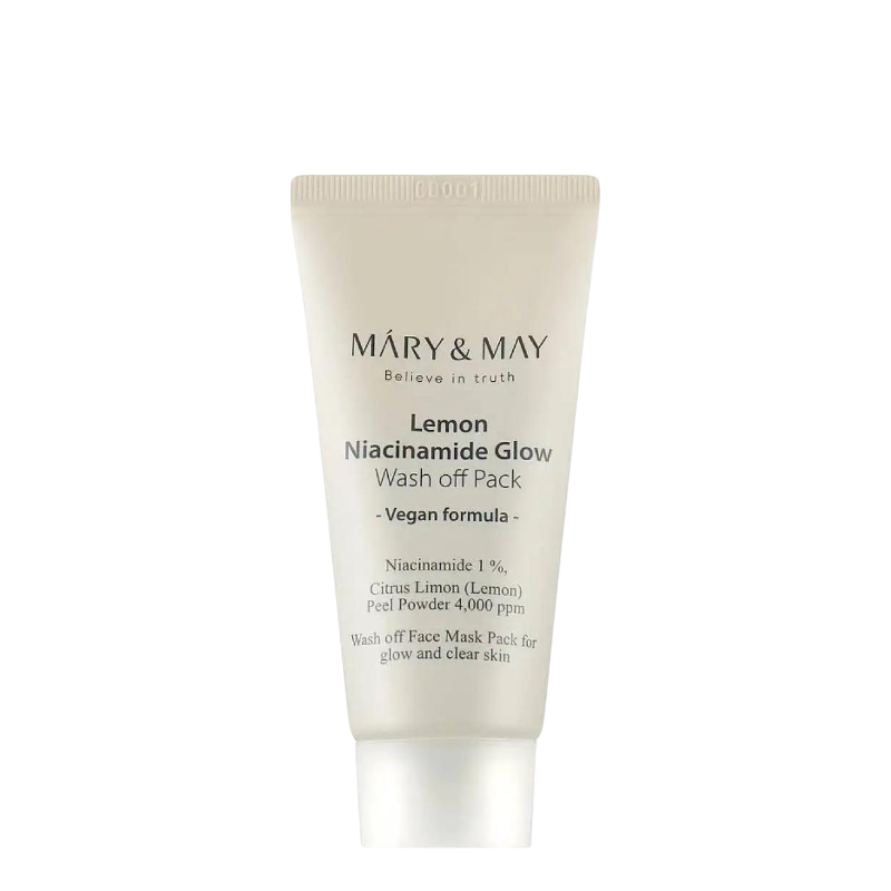Best Korean Skincare WASH-OFF MASK Lemon Niacinamide Glow Wash Off Mask Pack MARY&MAY