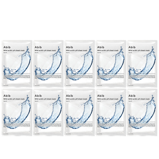 Best Korean Skincare SHEET MASK Mild Acidic pH Sheet Mask Aqua Fit (10 masks) Abib