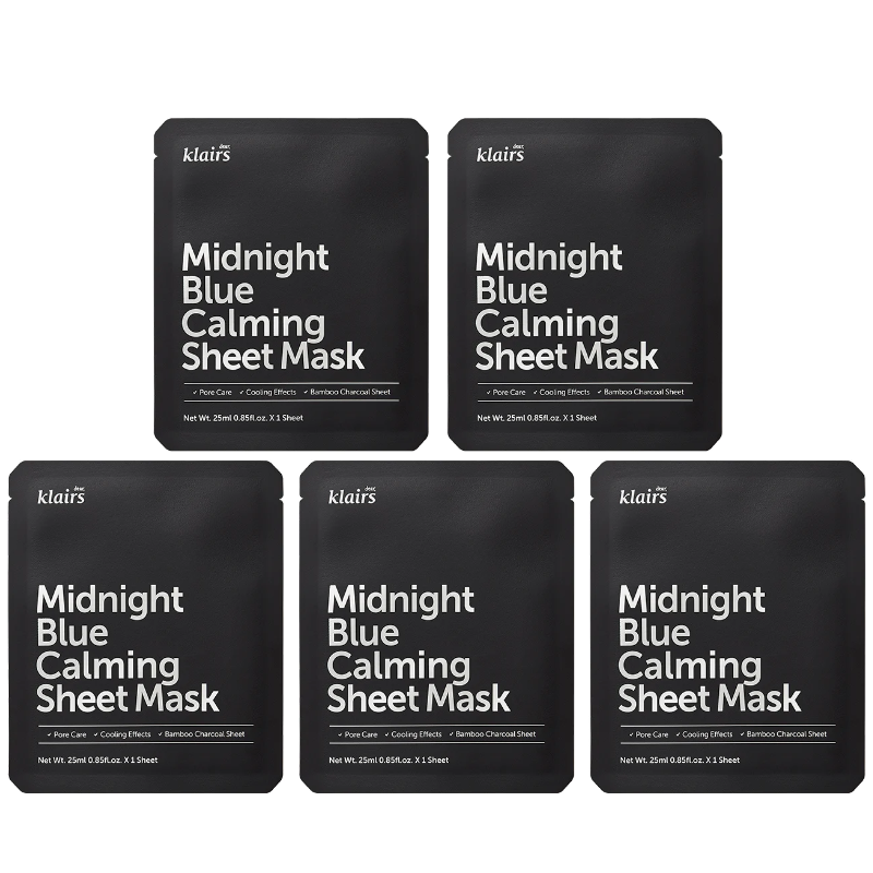 Midnight Blue Calming Sheet Mask Set (5 masks)