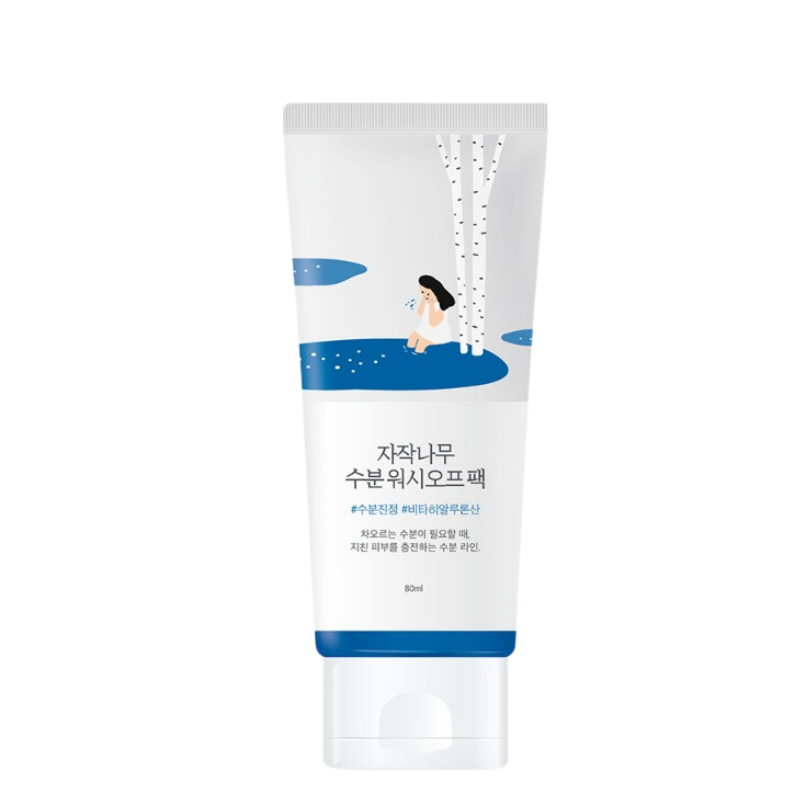 Best Korean Skincare WASH-OFF MASK Birch Moisturizing Wash Off Mask ROUND LAB