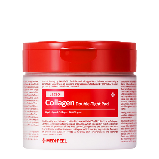 Best Korean Skincare TONER PAD Red Lacto Collagen Double-Tight Pad (70 pads) MEDIPEEL