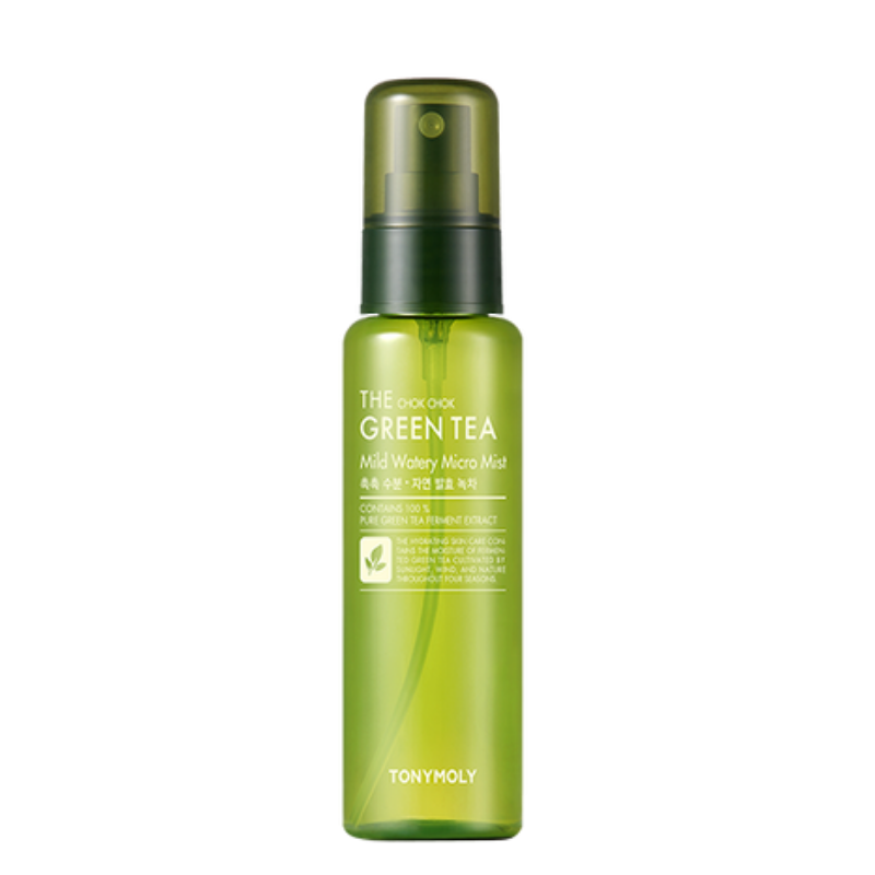 Best Korean Skincare MIST The Chok Chok Green Tea Mild Micro Mist TONYMOLY