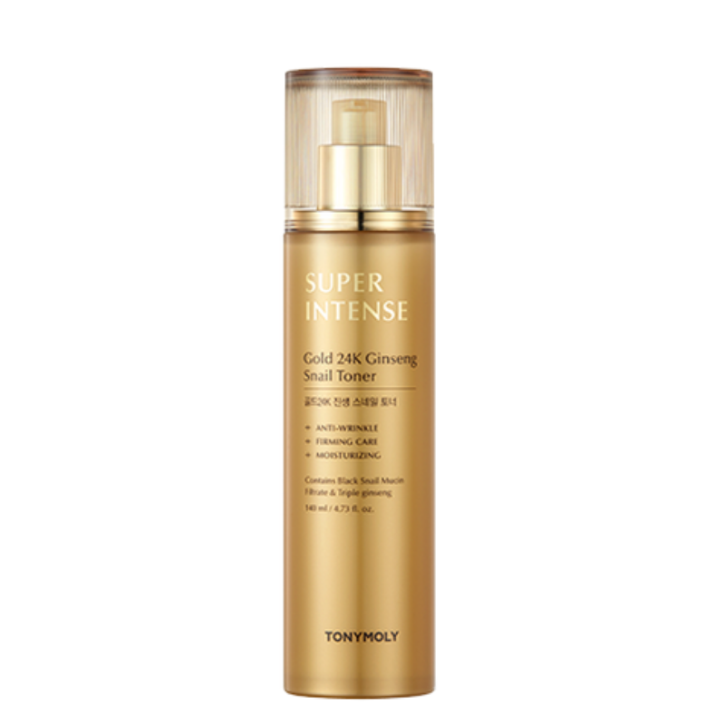 Best Korean Skincare TONER Super Intense Gold 24K Ginseng Snail Toner TONYMOLY