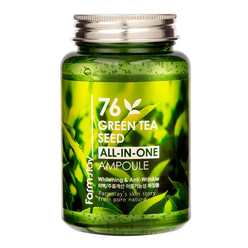 Best Korean Skincare AMPOULE 76 Green Tea Seed All-In-One Ampoule Farm Stay