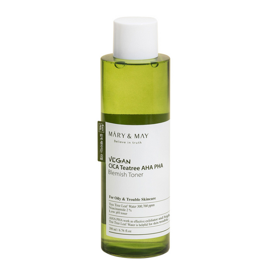 Best Korean Skincare TONER Vegan Cica Teatree AHA PHA Blemish Toner MARY&MAY