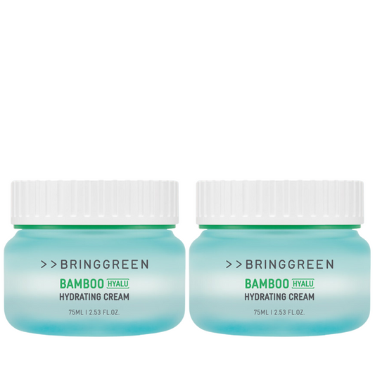 Best Korean Skincare CREAM Bamboo Hyalu Hydrating Cream Value Set (2 pack) BRING GREEN