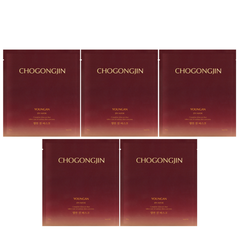Best Korean Skincare SHEET MASK Youngan Jin Mask Set (5 masks) CHOGONGJIN