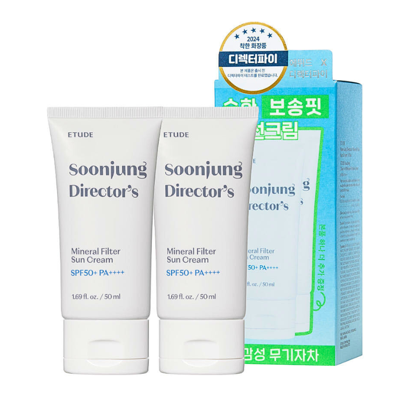 Soonjung Director's Mineral Filter Sun Cream SPF50+ PA++++ Value Set