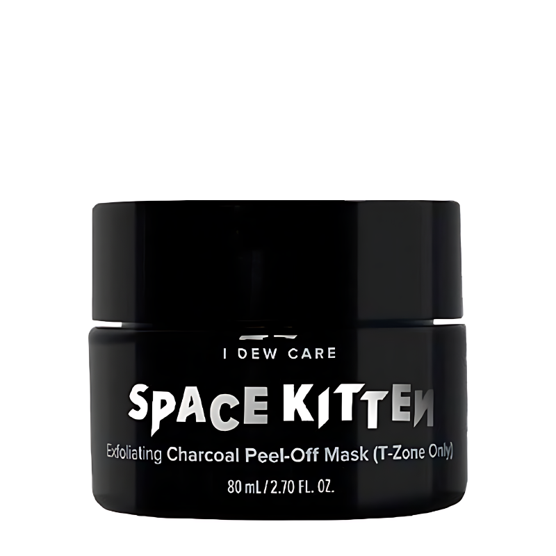 Best Korean Skincare WASH-OFF MASK Space Kitten Exfoliating Charcoal Black Peel-Off Mask I DEW CARE