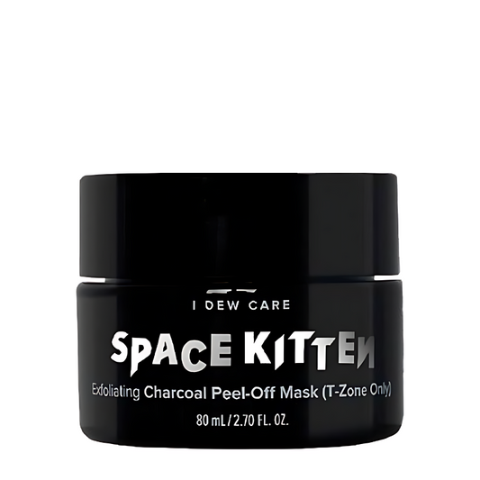 Best Korean Skincare WASH-OFF MASK Space Kitten Exfoliating Charcoal Black Peel-Off Mask I DEW CARE