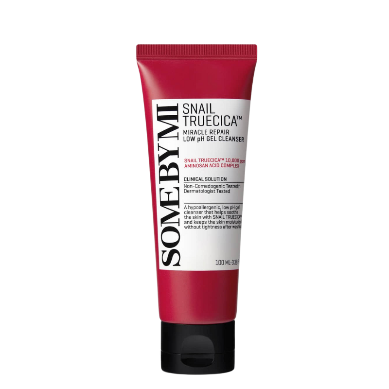 Best Korean Skincare CLEANSING GEL Snail Truecica Miracle Repair Slightly Acid Gel Cleanser SOME BY MI