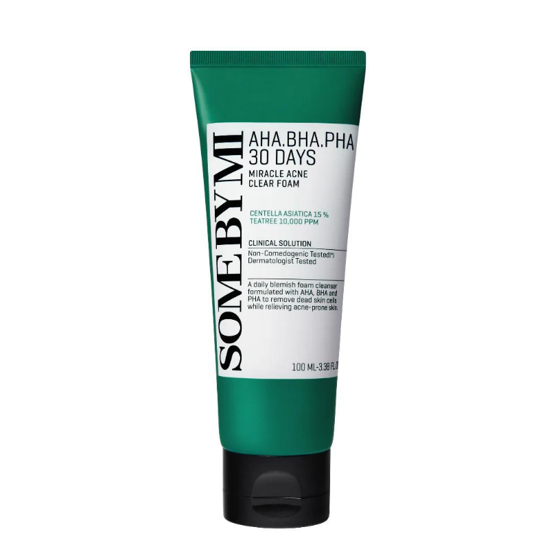Best Korean Skincare CLEANSING FOAM AHA BHA PHA 30 Days Miracle Acne Clear Foam SOME BY MI