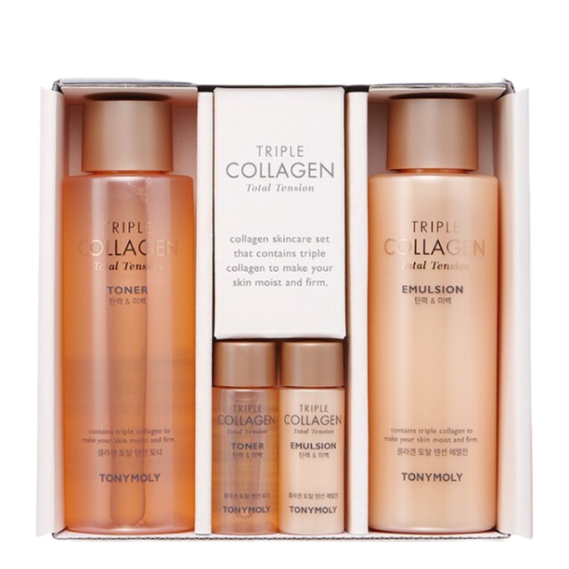 Best Korean Skincare SET Triple Collagen Total Tension Duo Set TONYMOLY