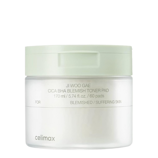 Best Korean Skincare TONER PAD Ji Woo Gae Cica BHA Blemish Toner Pad celimax