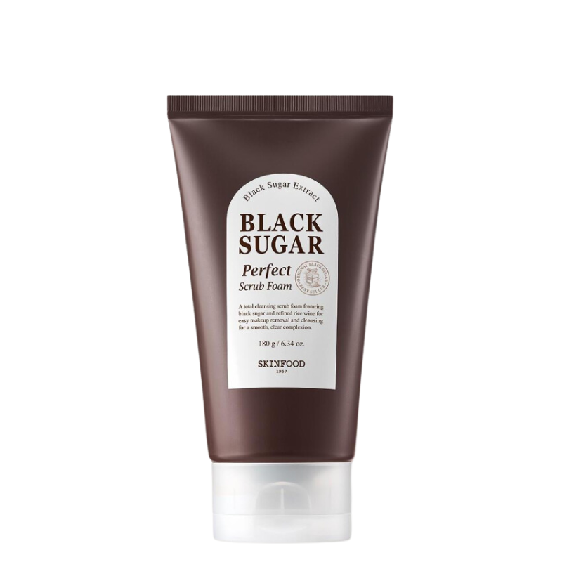 Best Korean Skincare SCRUB Black Sugar Perfect Scrub Foam SKINFOOD