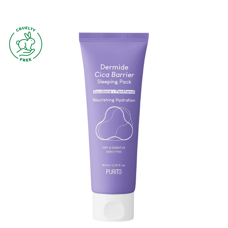 Best Korean Skincare SLEEPING MASK Dermide Cica Barrier Sleeping Pack PURITO