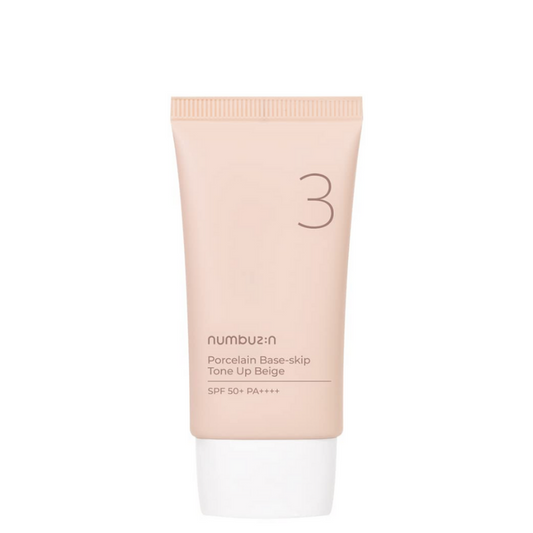 Best Korean Skincare TONE-UP CREAM No.3 Porcelain Base-skip Tone Up Beige SPF50+ PA++++ numbuzin