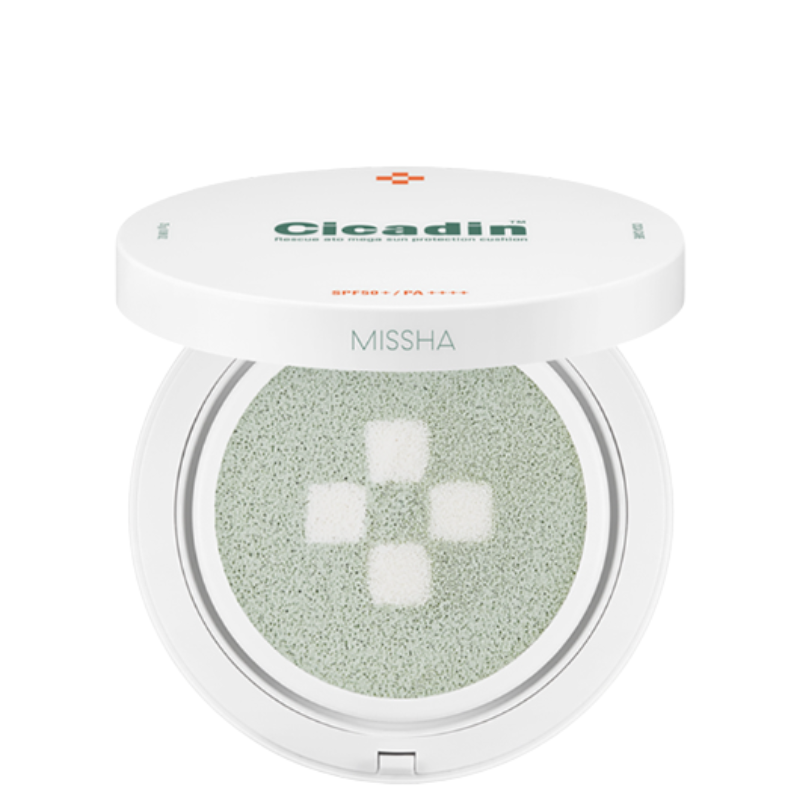 Best Korean Skincare SUN CUSHION Cicadin Rescue Ato Mega Cushion Sun SPF50+ PA++++ MISSHA