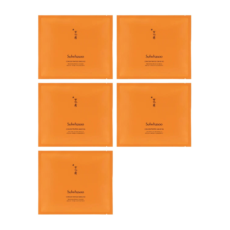 Best Korean Skincare SHEET MASK Concentrated Ginseng Renewing Creamy Mask EX (5 masks) Sulwhasoo