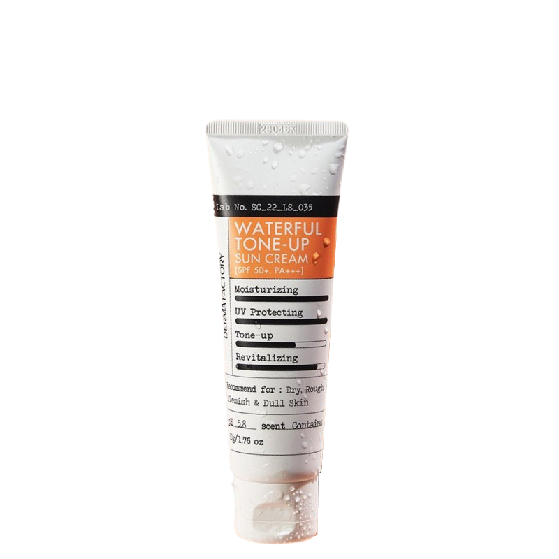 Best Korean Skincare SUN CREAM Waterful Tone-Up Sun Cream DERMA FACTORY