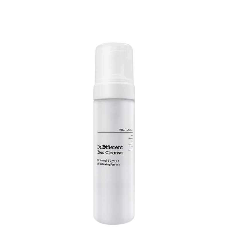 Best Korean Skincare CLEANSING FOAM Zero Cleanser for Normal & Dry Skin Dr. Different