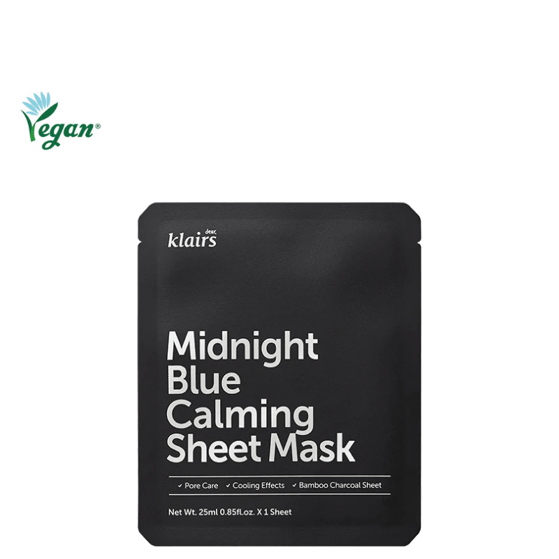 Best Korean Skincare SHEET MASK Midnight Blue Calming Sheet Mask Set (5 masks) Dear, Klairs