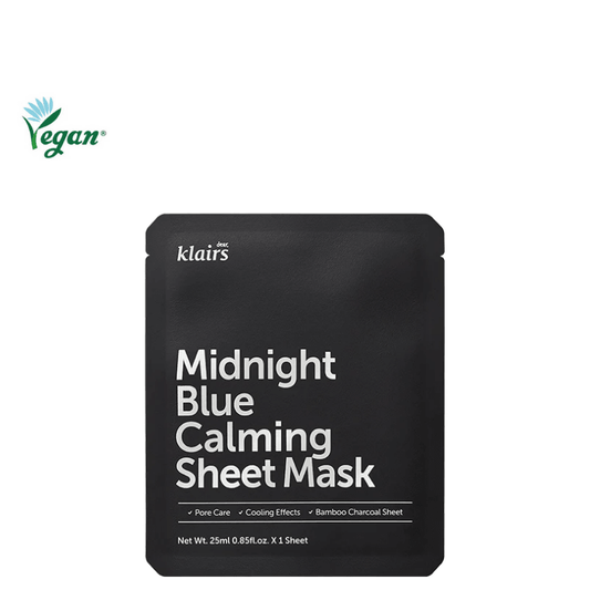 Best Korean Skincare SHEET MASK Midnight Blue Calming Sheet Mask Set (5 masks) Dear, Klairs