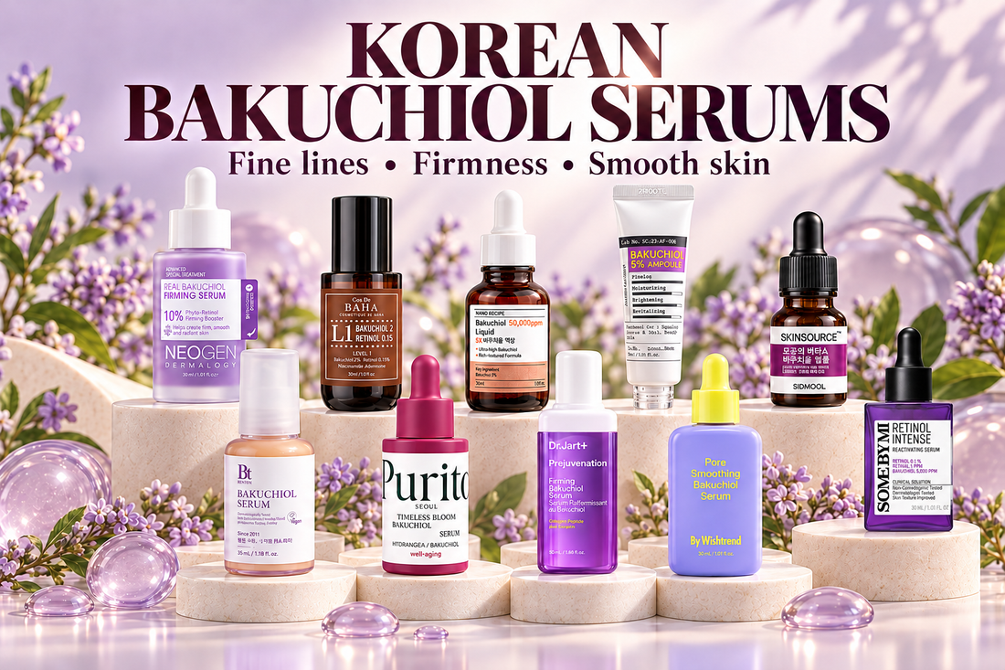 Ten Korean bakuchiol serums and ampoules for fine lines and firmness