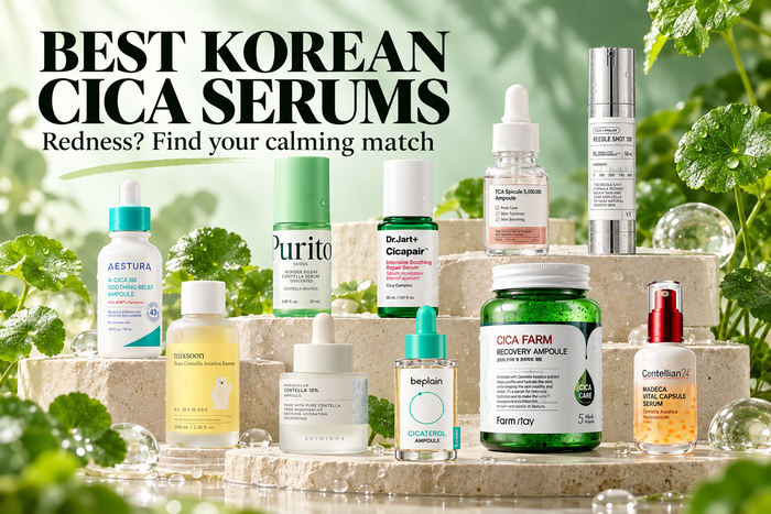 Best Korean CICA Serums & Ampoules for Sensitive & Redness-Prone Skin