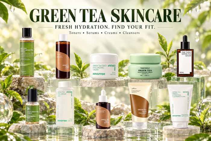 Best Korean Green Tea Skincare for Oily & Dehydrated Skin