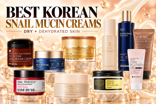 Ten Korean snail mucin creams and moisturizers from COSRX, MIZON, Benton, Dr.G, TONYMOLY and more for dry and dehydrated skin