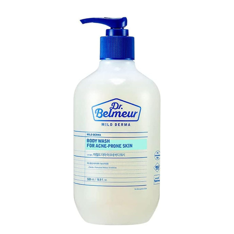 Best Korean Skincare BODY WASH Mild Derma Body Wash For Acne-Prone Skin Dr. Belmeur