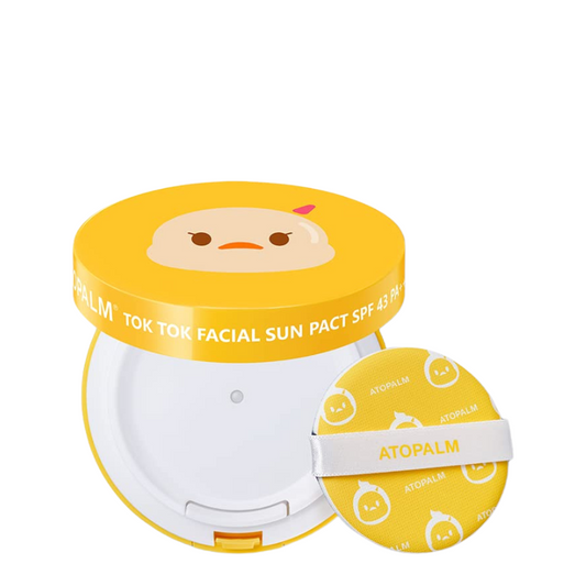 Best Korean Skincare SUN CUSHION Tok Tok Facial Sun Pact SPF43 PA+++ ATOPALM